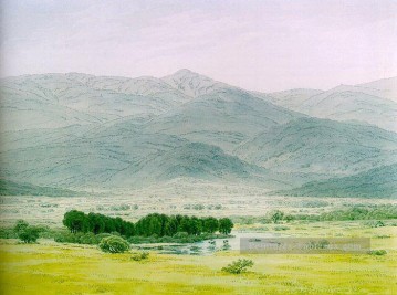 romantique romantisme Tableau Peinture - Paysage dans le Riesengebirge romantique paysage Rivière Caspar David Friedrich
